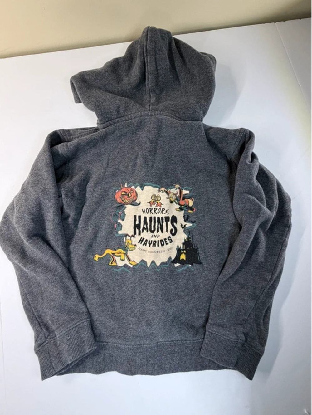 Disneyland Resort Horrors Haunts Hayrides Halloween 2023 Zip Hoodie Size 5/6